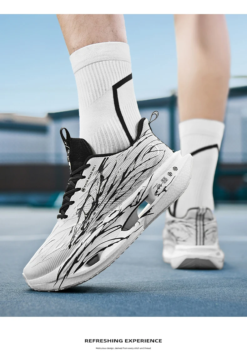 Herren-Sneaker mit Carbonplatte, Laufschuhe, leichte, atmungsaktive, stoßdämpfende Tennis-, Sport- und Marathon-Schuhe für das Training – Detail 16