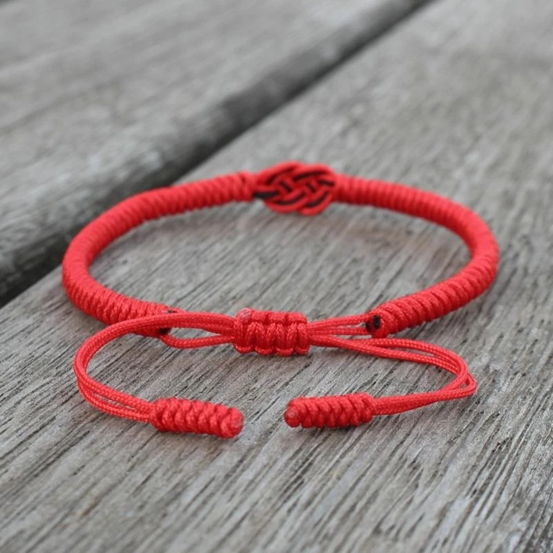 Adjustable Handmade Woven Braided Bracelet Concentric Knot Wristband Friendship