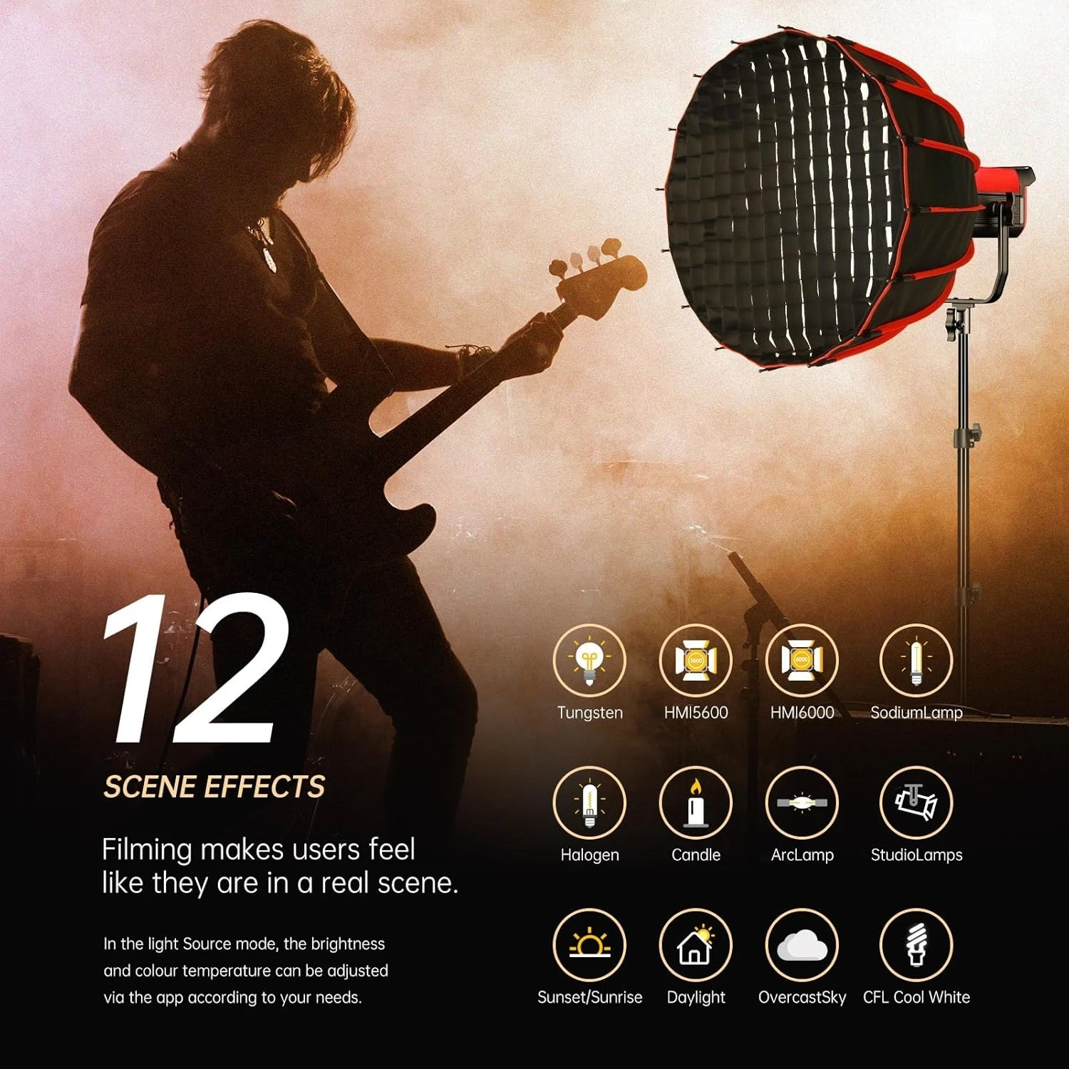 300W バイカラー スタジオライトキット（ボーエンズマウント、ソフトボックス、スタンド付き）CCT 2700K～6800K CRI 97+ 連続照明 ·新人気