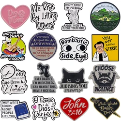 Rock Guitar Singer Briefcase Badges With Cute Quotation Pins Badges on Backpack Manga Accessories for Jewelry Brooch for Clothes