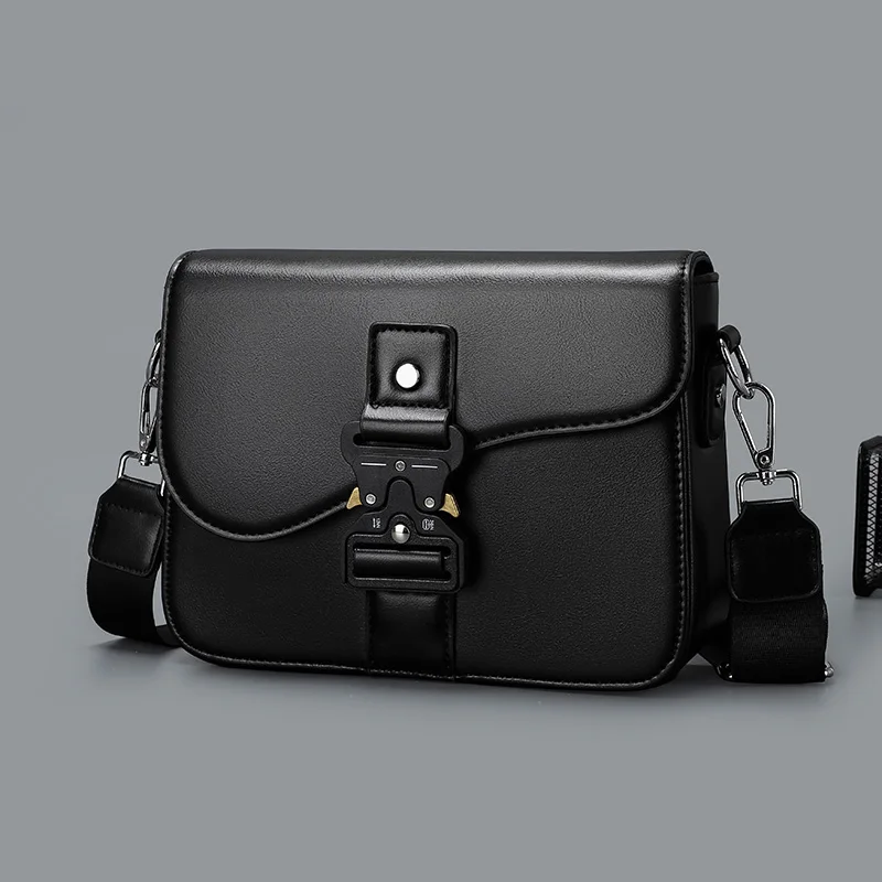 High-End Men's Stylish Crossbody Bag PU Leather Sling Bag Minimalist Business Shoulder Bag Perfect for Daily Commute Travel