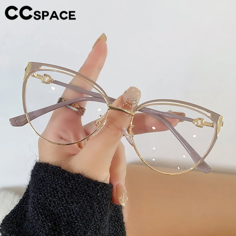 Cat Eye Photochromic Glasses Ladies Popular Metal Optical Clear Eyeglass Customizable Prescription Spectacles #302148