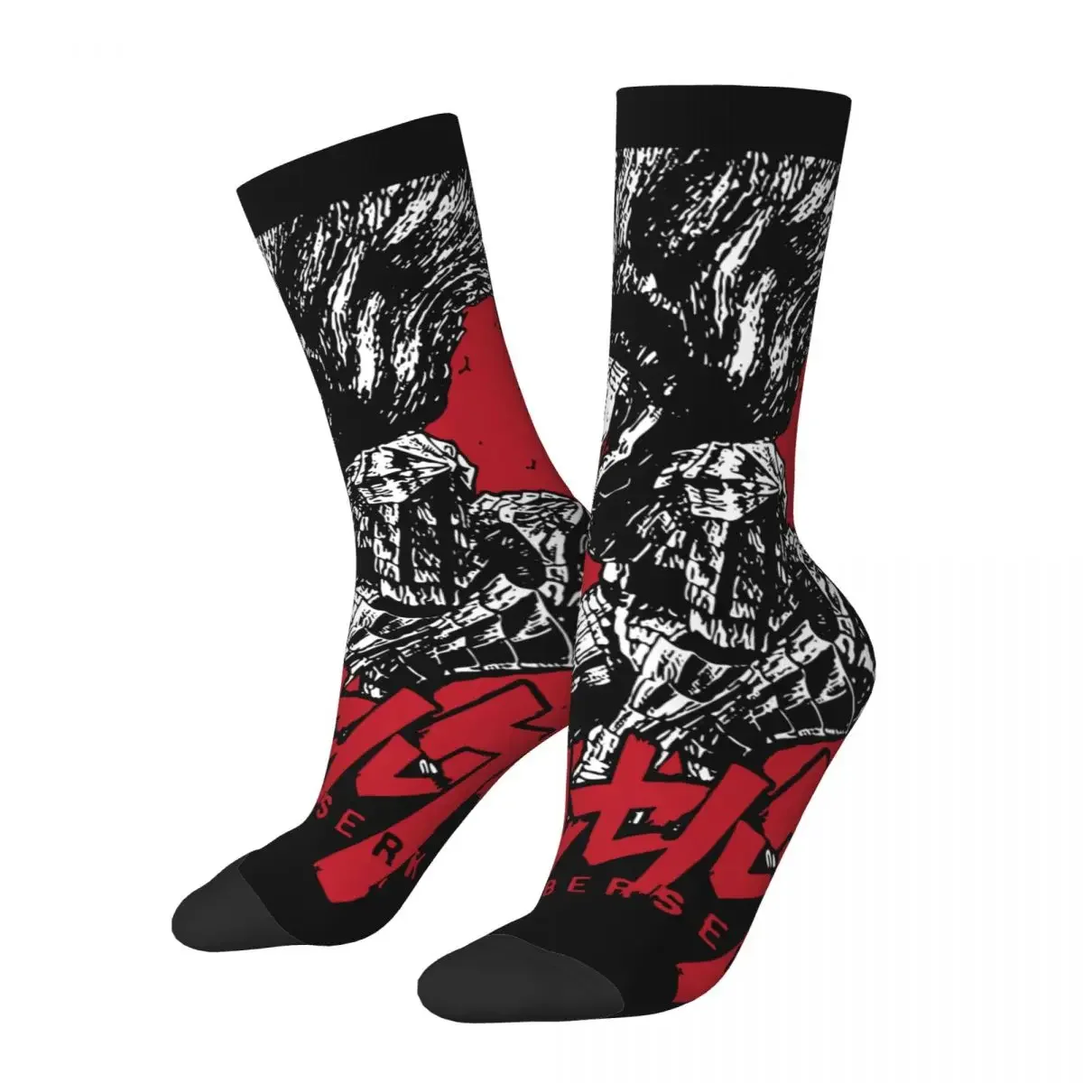 Black Swordsman Manga Socks Men Women Polyester Funny Happy Socks High Quality Spring Summer Autumn Winter Socks Gifts