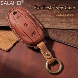 High Grade Car Smart Key Case Cover Kreyless Bag For Tesla Model S X Auto Remote Shell Fob Holder Protector Keychain Accessories