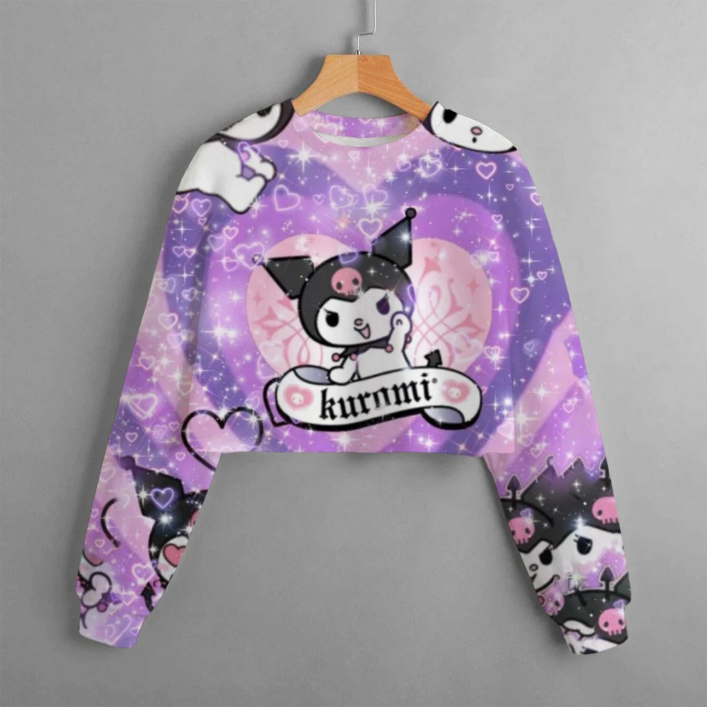 Dziecięca odzież sportowa Kuromi z nadrukiem Cute Cartoon Dziecięca bluza z kapturem Baby Pullover Girl Autumn unicorn Top ﻿ ﻿