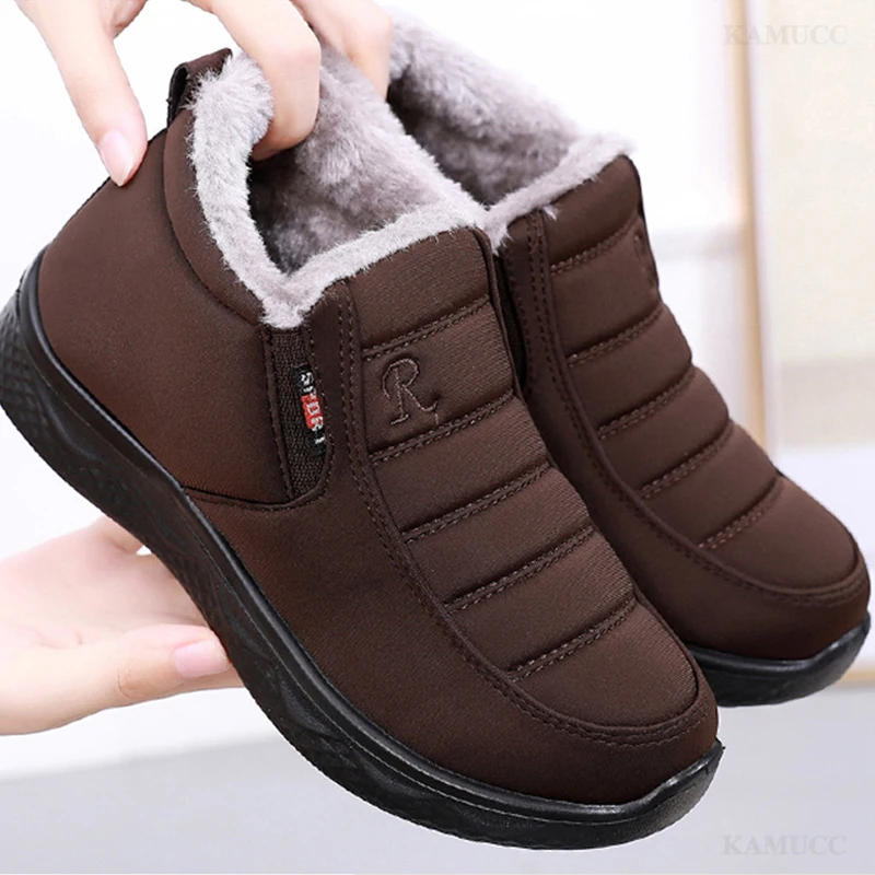 Women Winter Boots Warm Men Snow Boots Women Non-slip Waterproof Ladies Shoes Short Plush Female Ankle Boots Casual Comfortable