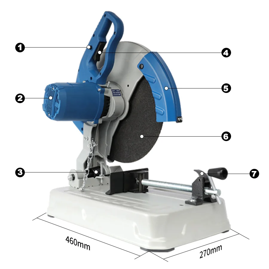 2400W 14'' 355mm Metal Cutting Electric Cut-off Saw