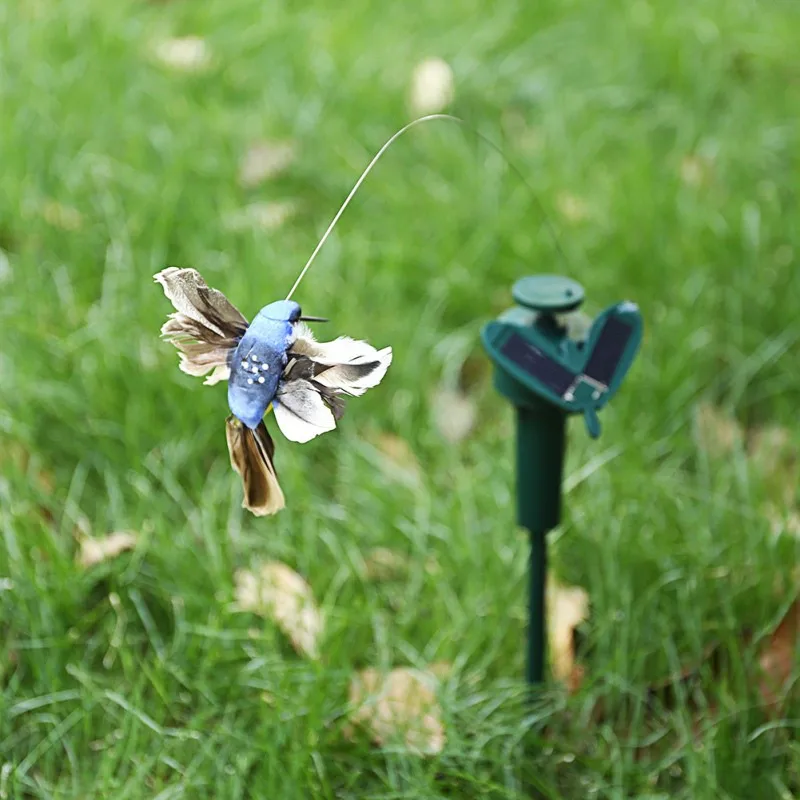 Energia solare farfalla colibrì animale prato luce decorazione giardino palo paesaggio lampada per luci notturne all\'aperto