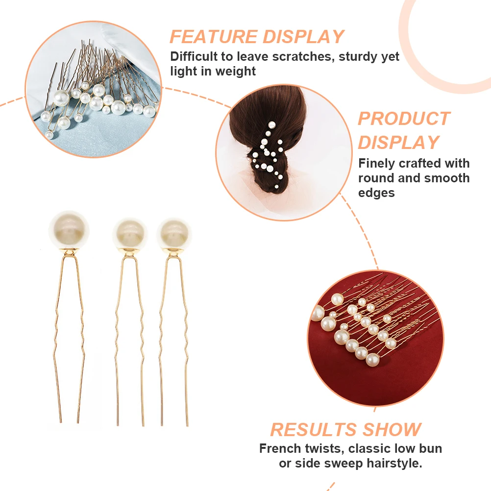 

18pcs shaped Pearl Hairpins for Buns Wedding Bridal Accessories Chopsticks Wedding Hair Accessories For Brides Women Styling