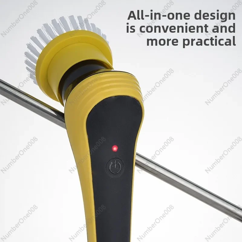 Electric Cleaning Brush, Multi-purpose Wireless Cleaning Brush Household Bathroom Pool Cleaning Brush Rotating Floor Glass Wipe