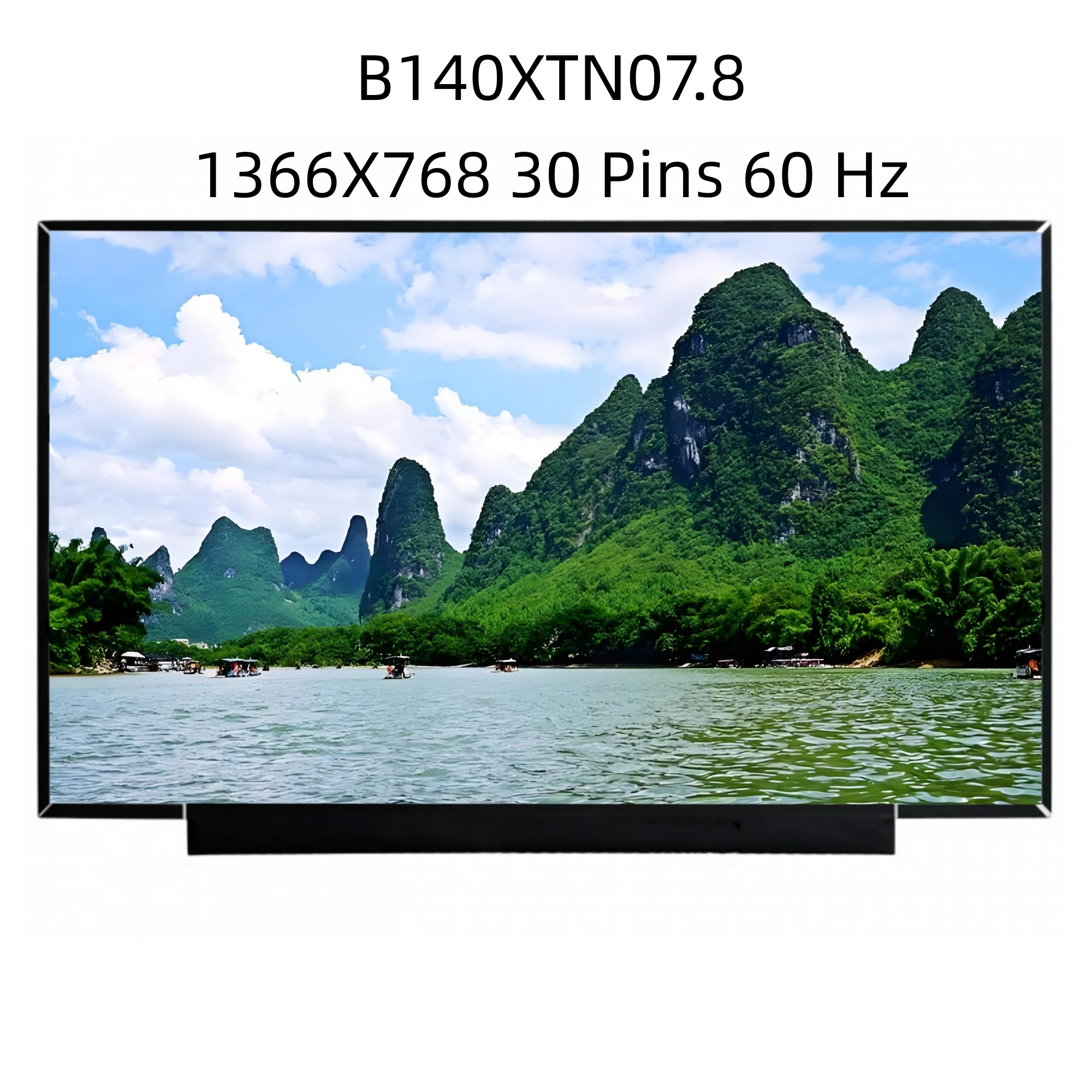 B140XTN07.8 IPS Panel 1366x768 14 Inch EDP 30pins LCD Screen Display