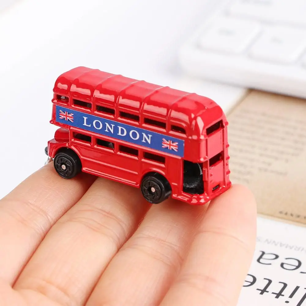 Ornaments Kids Gift London Bus Telephone booth Chain Mail Box Fashion Accessories Key Ring Key Chain Jewelry