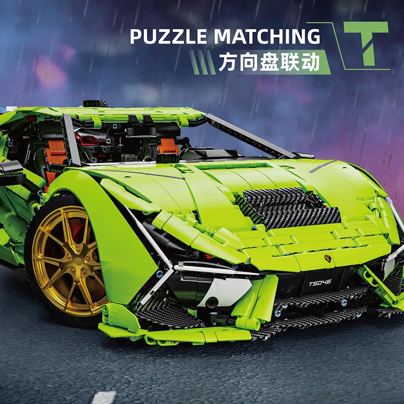 TGL T5046 Technical Super Sports Car Model City Racing Series DIY Creative Toys Building Blocks Gift For Boys 6628Pcs