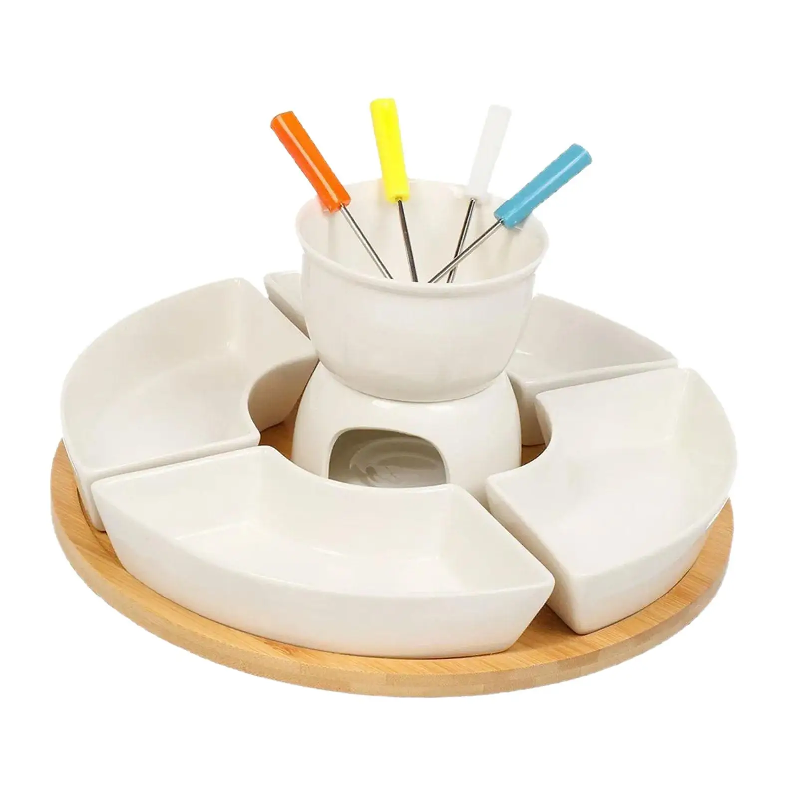 Fondue Pot Melting Pot Set, Butter Heater Home Tea Light Candle Fondue Set for Cheese, Butter, Caramel