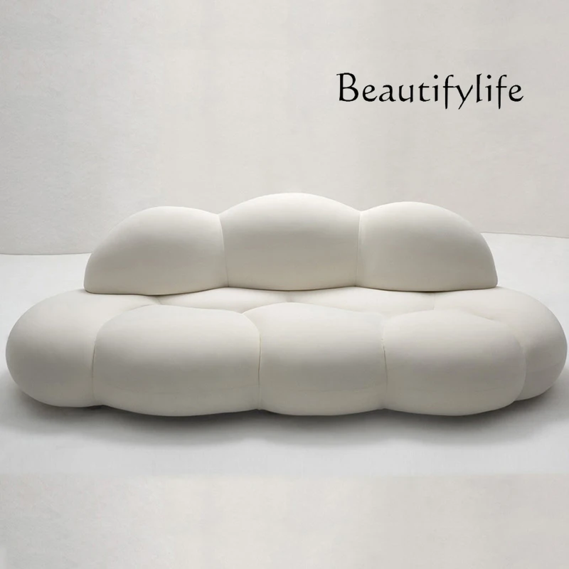 

Designer Curved Cloud Sofa Nordic Creative Beauty Salon B & B Silent Living Room Cream Sofa