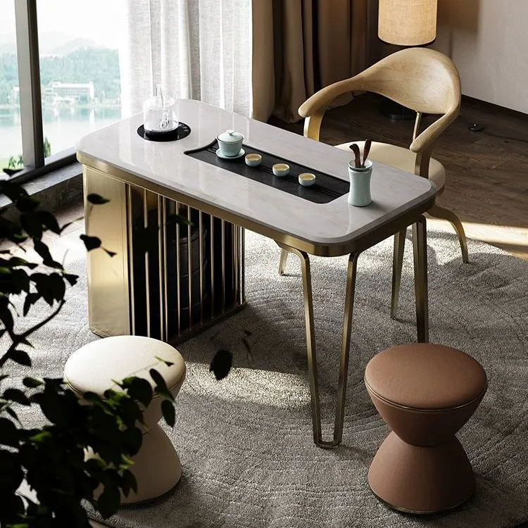 Household small tea table light luxury coffee table small apartment balcony tea table and chair combination