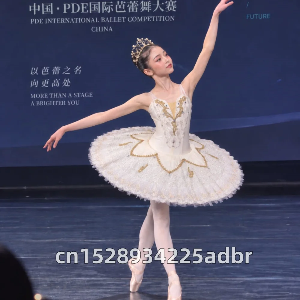 New Children's Ballet Competition Dress Pachita Sleeping Beauty Variations Ballet Tutu Skirt White Customize