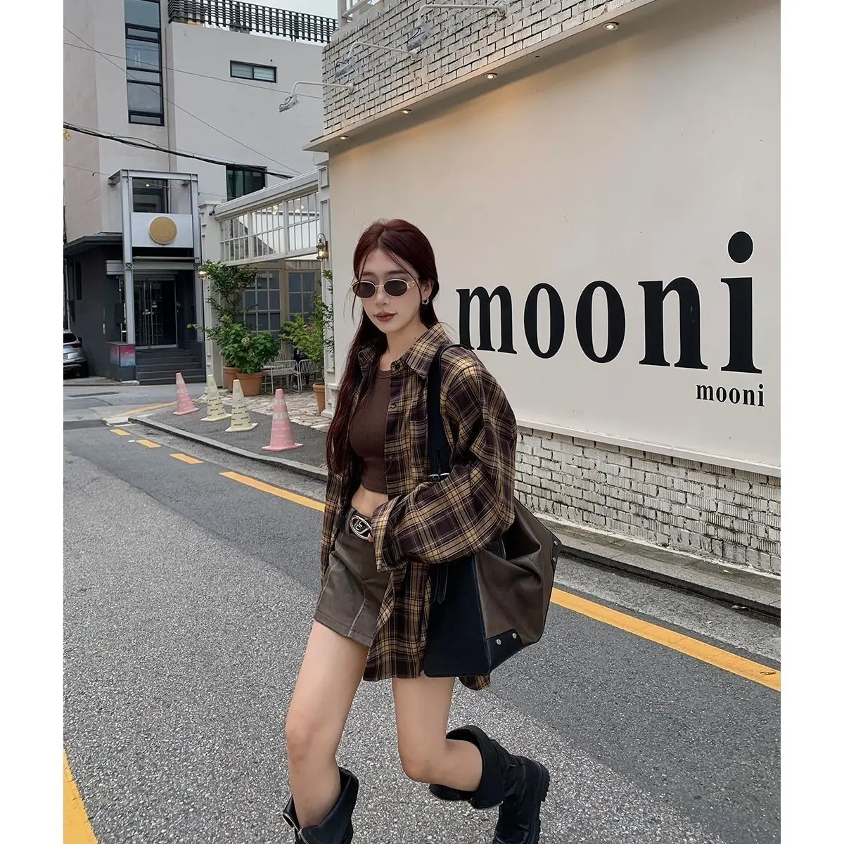 الأمريكية منقوشة irt رقيقة طويلة Sve تصميم فضفاض تأثير التخسيس خمر Sle الرجال ربيع الخريف ملابس خارجية