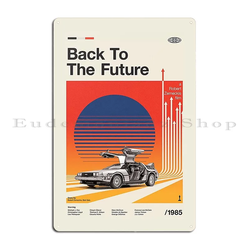 Back To The Future Metal Sign Plaques Customized Cinema Bar Mural Tin Sign Poster