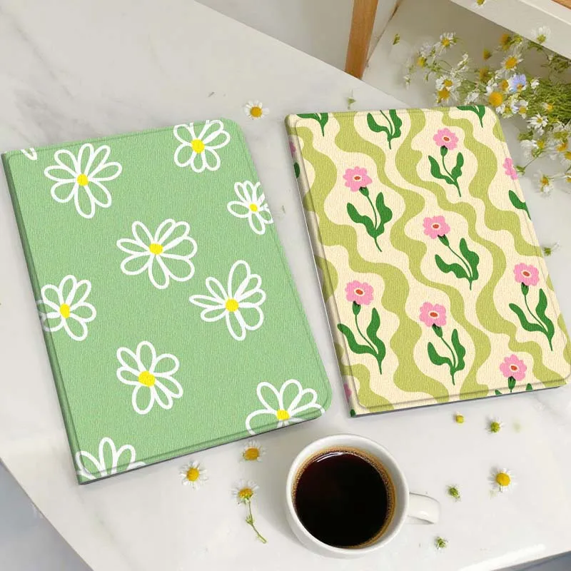 

Cartoon Daisy Pattern Print Tablet Case For Huawei Honor MatePad MediaPad Air 5 6 7 11 V6 V7 V8 V9 X9 X8 T10 T10s C5e T5 Gift