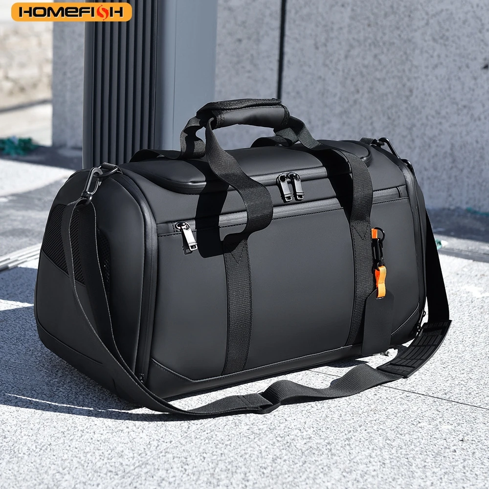 HOMEFISH Large Capacity Travel Duffel Bag - Durable Oxford Cloth, Spacious & Stylish Overnight Sports Gym Bag with Multiple