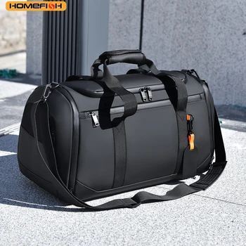 HOMEFISH Large Capacity Travel Duffel Bag - Durable Oxford Cloth, Spacious & Stylish Overnight Sports Gym Bag with Multiple