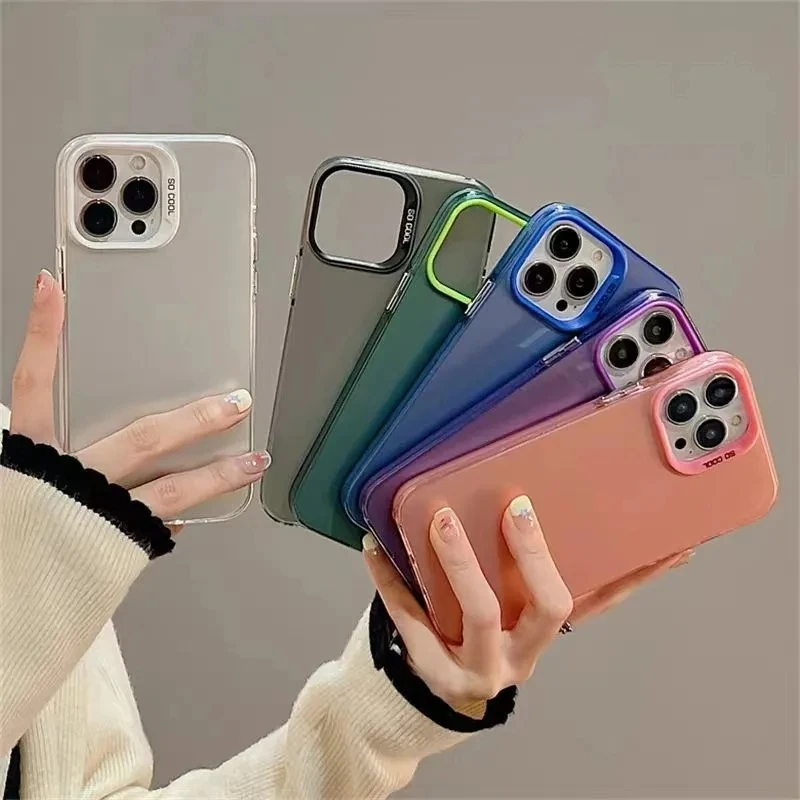 Clear Silicone phone Case For iPhone16 15PROMAX 14 13 12 11Pro XRXS Max78 Plus 12Mini 13Mini Y2K Simple and high-end Back Cover