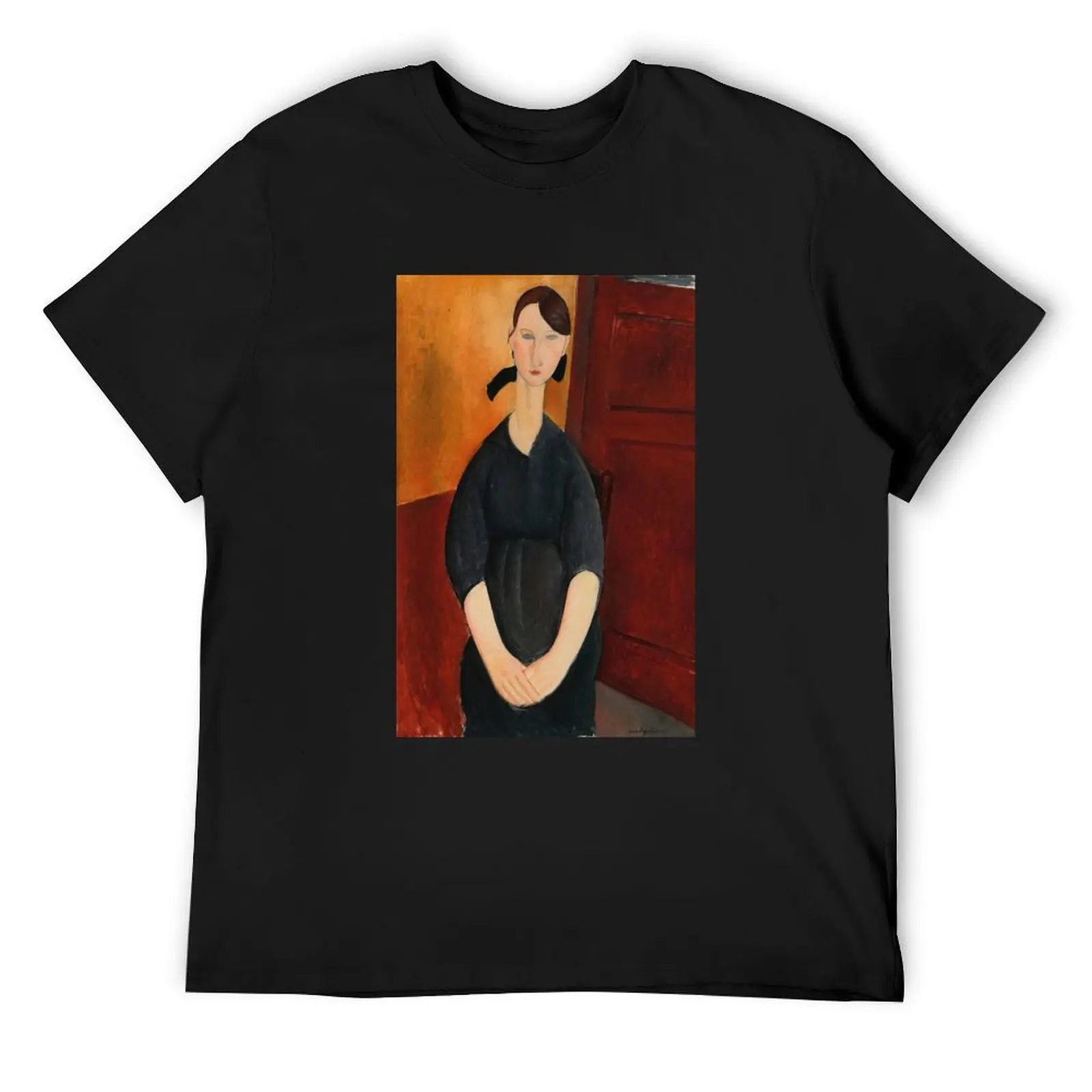 Amedeo Modigliani Portrait of Paulette Jourdain T-Shirt korean fashion plain T-shirts for men cotton