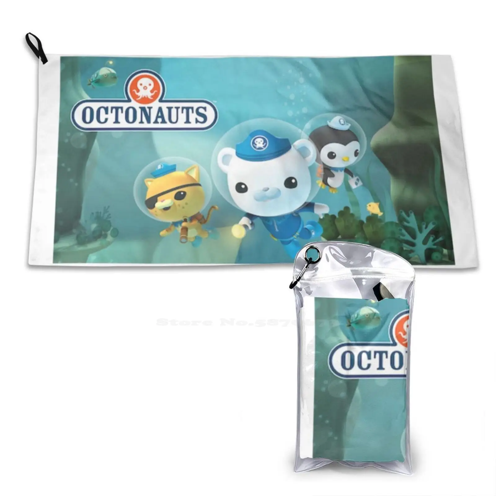 Octonauts Design 3D Print Quick Dry Towel Sport Soft Towel Peso Octonauts Cbeebies Kids Tv Childrens Tv Captain Barnacle Kwazii