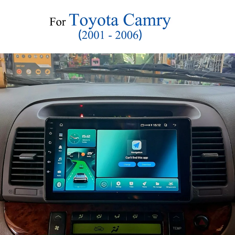 

8Core Android 14 8G+128G Car Radio Stereo For Toyota Camry 2001 2003 2005 2006 Auto Multimedia DVD Player GPS Navi Head Unit