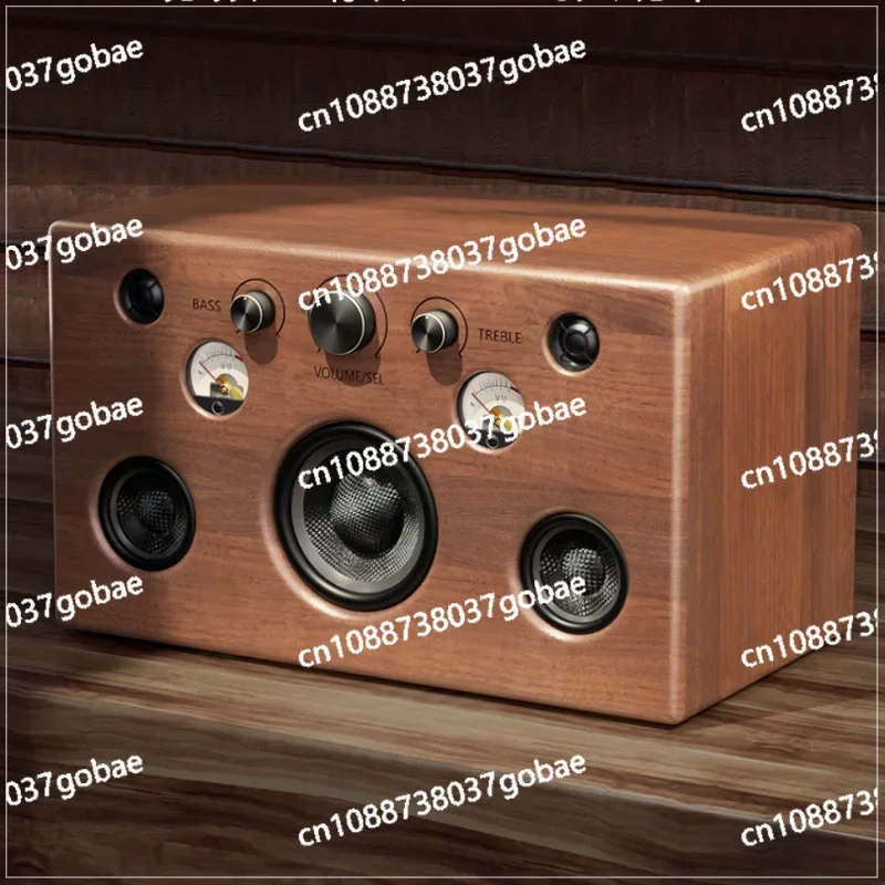 Retro Solid Wood Audiophile HIFI Bluetooth Speaker Home Living Room Mobile Phone U Disk Audio High Sound Quality Heavy Subwoofer