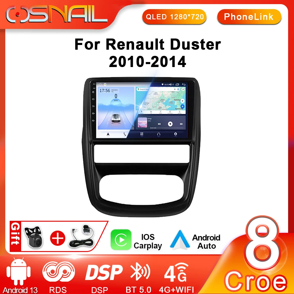 

Android 13 Stereo Car Radio For Renault Duster 1 2010-2015 For Nissan terrano 2014 - 2020 Multimedia Video Player GPS DSP 2 din