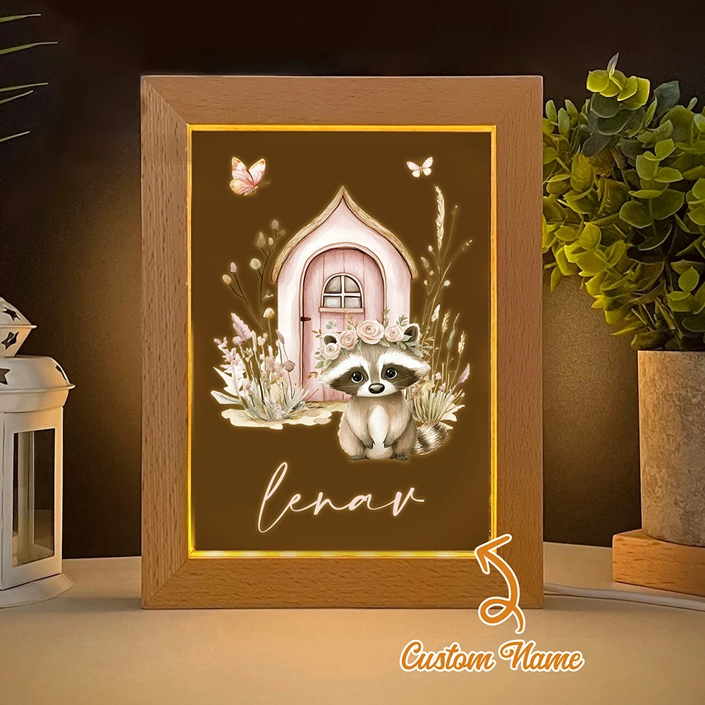 

Personalized Animal Castle LED Night View Photo Frame Custom Gift Family Living Room Bedroom Dining Room Home Decor