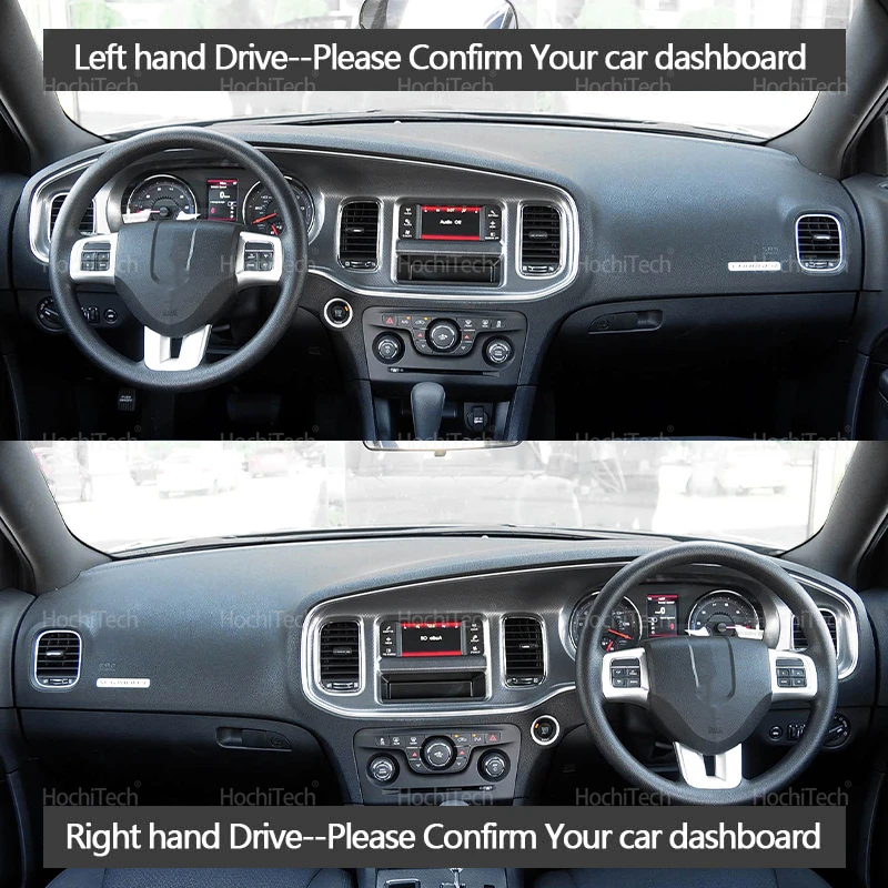 داش مجلس حصيرة ل شاحن دودج LD 7th الجيل 2011-2023 غطاء لوحة القيادة المضادة للانزلاق حصيرة حماية وسادة ظلة السجاد البساط