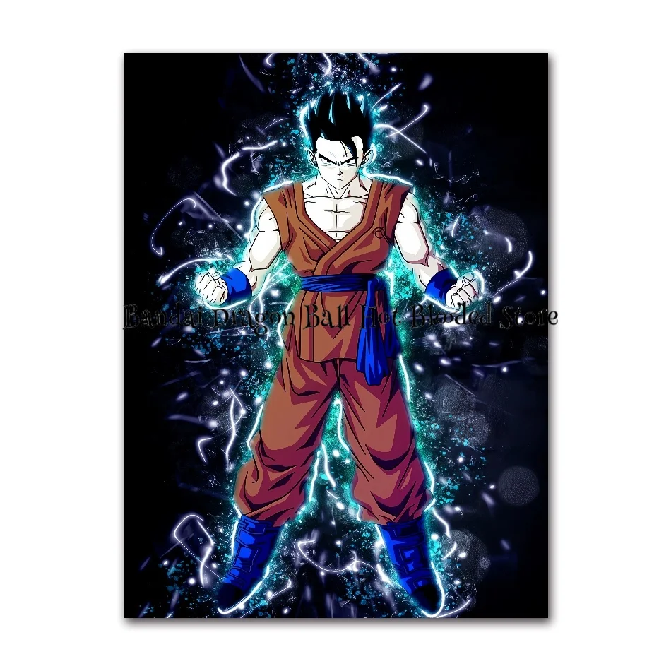 High Quality Canvas Painting Hot-blooded Dragon Ball Broly Gohan Art Poster Picture Room Bedroom Decoration Paintings Kids Anime