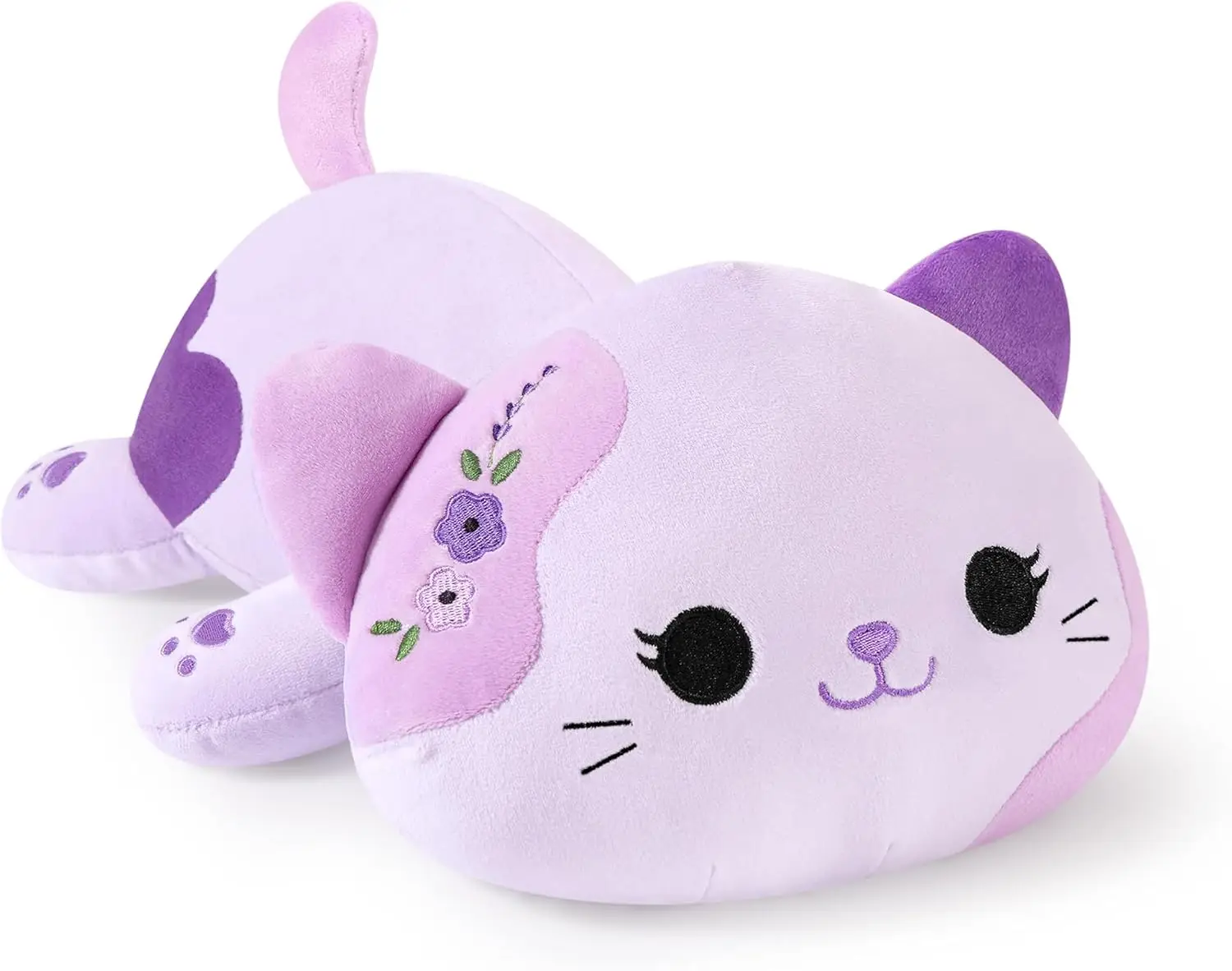 

Original Lavender Cat Plushie - Soft Stuffed Animal Pillow, Kawaii Gift for Kids & Adults, 9 Inches