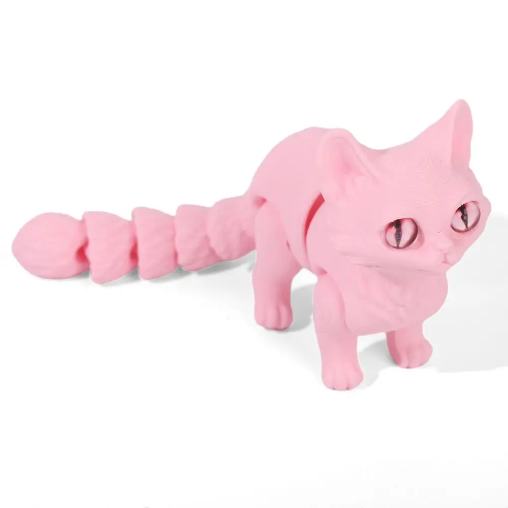 

Big Eyes 3D Printed Cat Model Realistic Design Plastic Material Articulated Cats Doll Cute Style 3D Printing Technology
