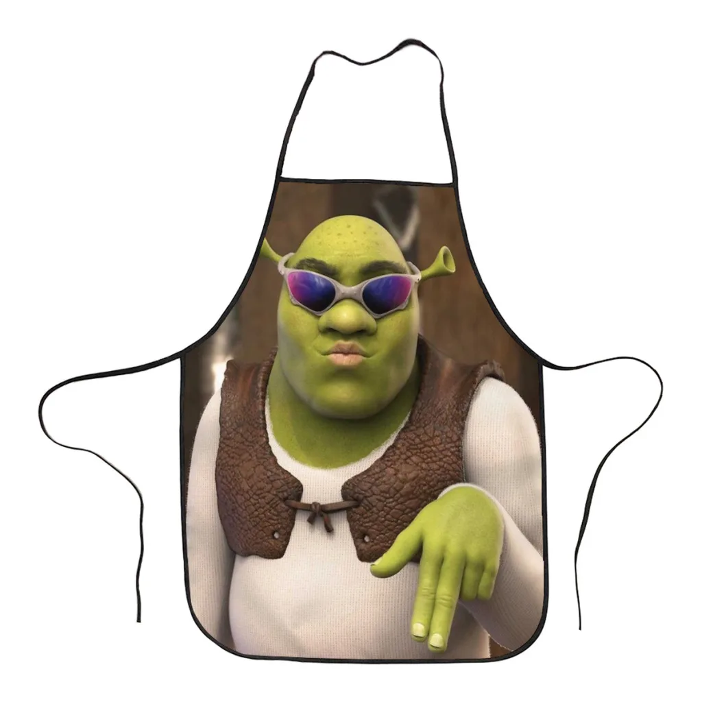 Fashion Design Sassy shrek  Apron Store Logo For Women Gift Composite Fabric Cleaning Pinafore Home Cooking Accessories Apron