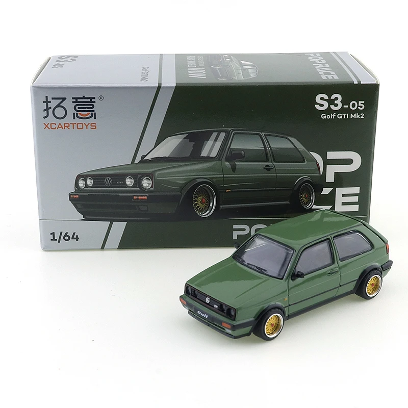 XCARTOYS 1/64 Golf S3-05 Green Small Scale Car Alloy Diecast Car Model Ornaments Cas Toys Gift Decorations