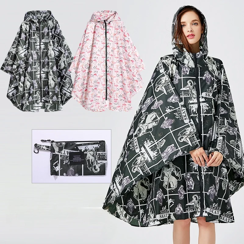 

Модный взрослый плащ-дождевик, стильная брендовая ветровка унисекс, легкая, большого размера, для походов, велоспорта, путешествий, водных видов спорта и активного отдыха.