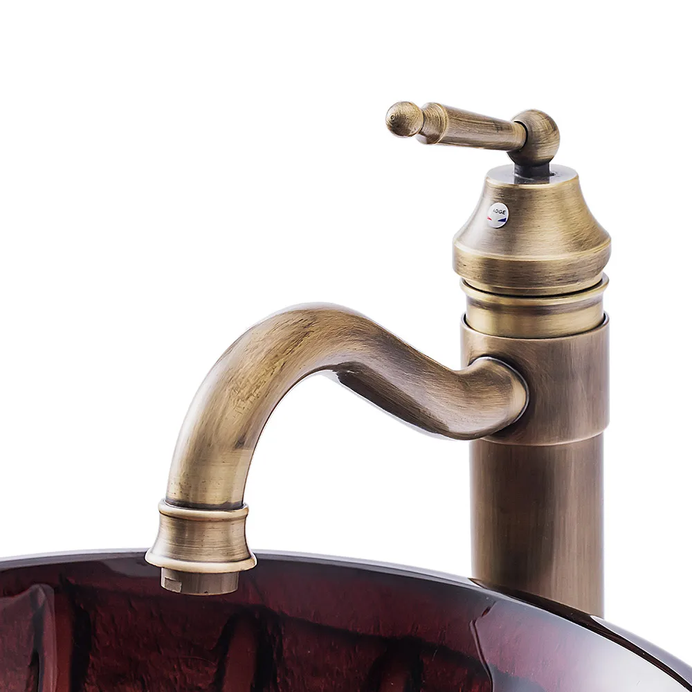 j* Foshan Factory One Piece Custom Italian Glass Brown Round Table Top Hand Washing Sink Wash Basin Bathroom Sink Sets Price