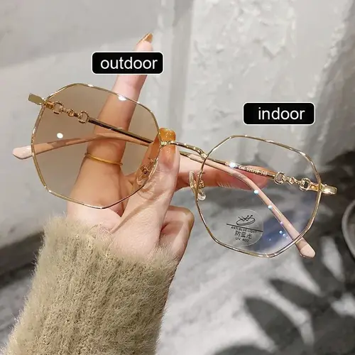 Intelligent Color Changing Short Sight Glasses New Fashion Overaized Frame Myopia Sunglasses Prescription Photochromic Eyewear - Image 7