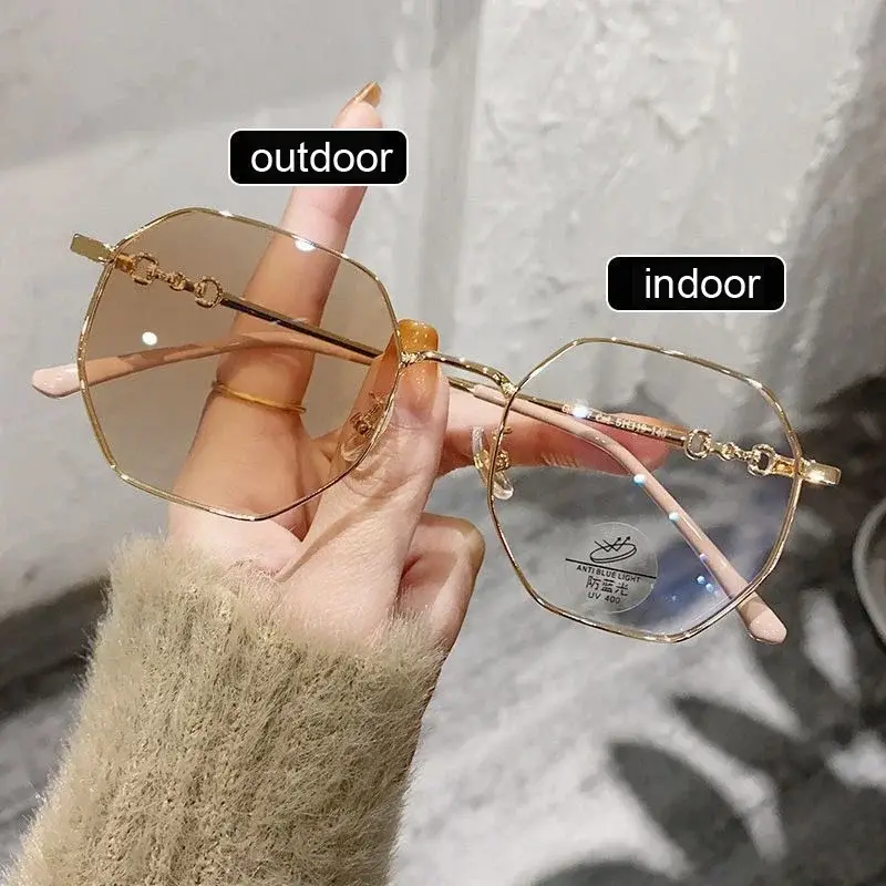 Intelligent Color Changing Short Sight Glasses New Fashion Overaized Frame Myopia Sunglasses Prescription Photochromic Eyewear - Image 7