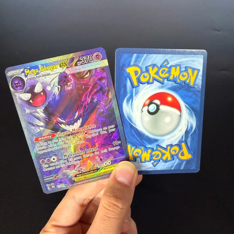 5 Style Diy Pokemon Card Gengar Mega Gengar EX 28/98 XY Phantom Forces Ultra Rare Full Art Holo Anime Collection Card view 4