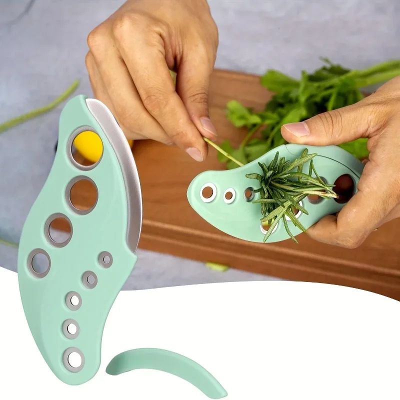 Mini Vanilla Peeler, with nine sizes of openings and protective cover, suitable for herbs, kale, lettuce, thyme, basil, etc