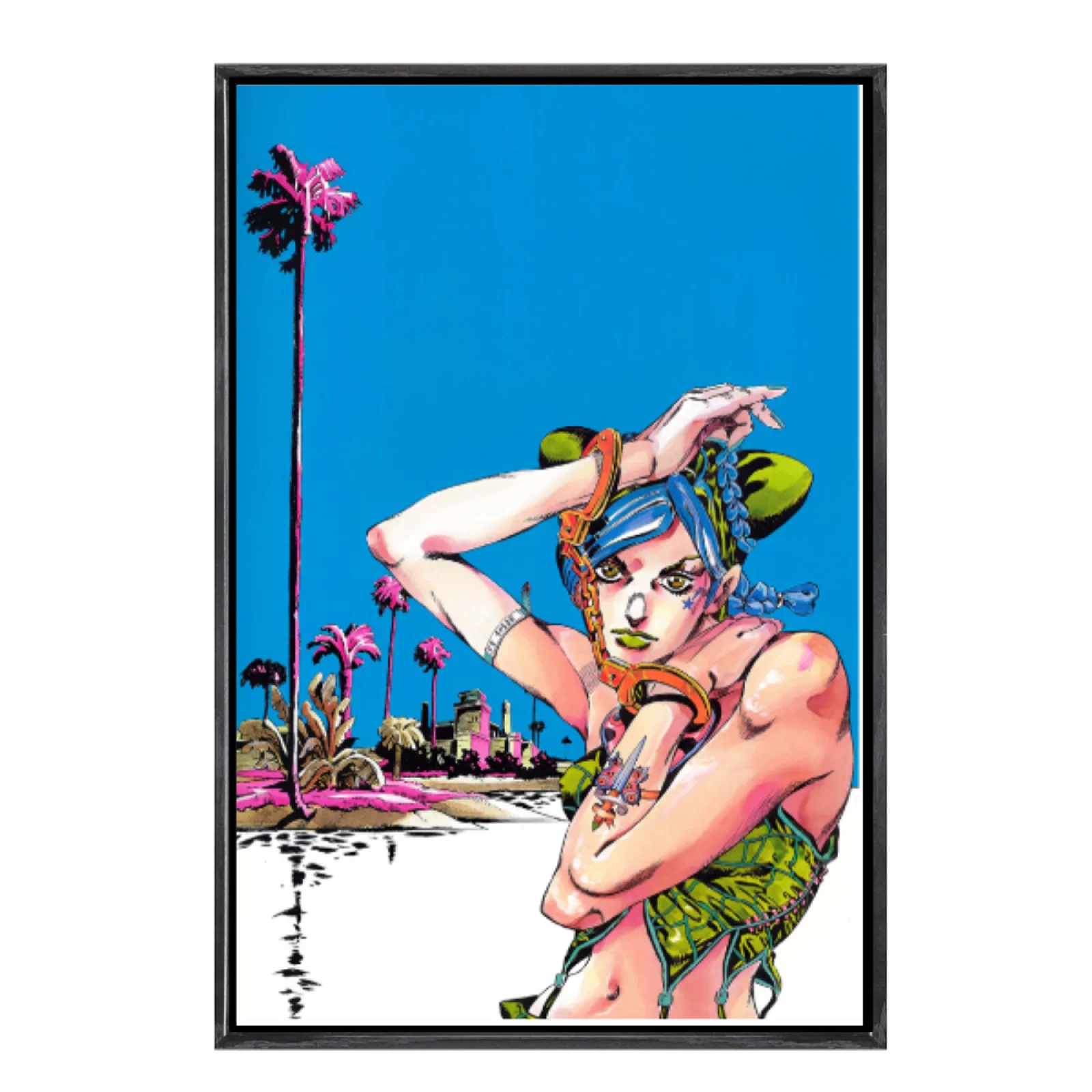 

Japanese Manga Jojo's Bizarre Adventure Multi-Size Canvas Poster Double Framed Wall Art Home Decor Home Decor