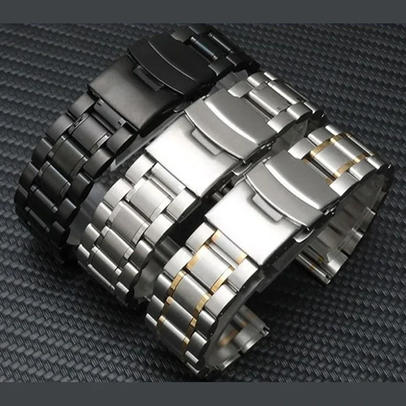 18mm 20mm 22mm 24mm Metal Band For Samsung Galaxy Watch For Seiko/Huawei Strap Solid Stainless Steel Business Luxury Bracelet