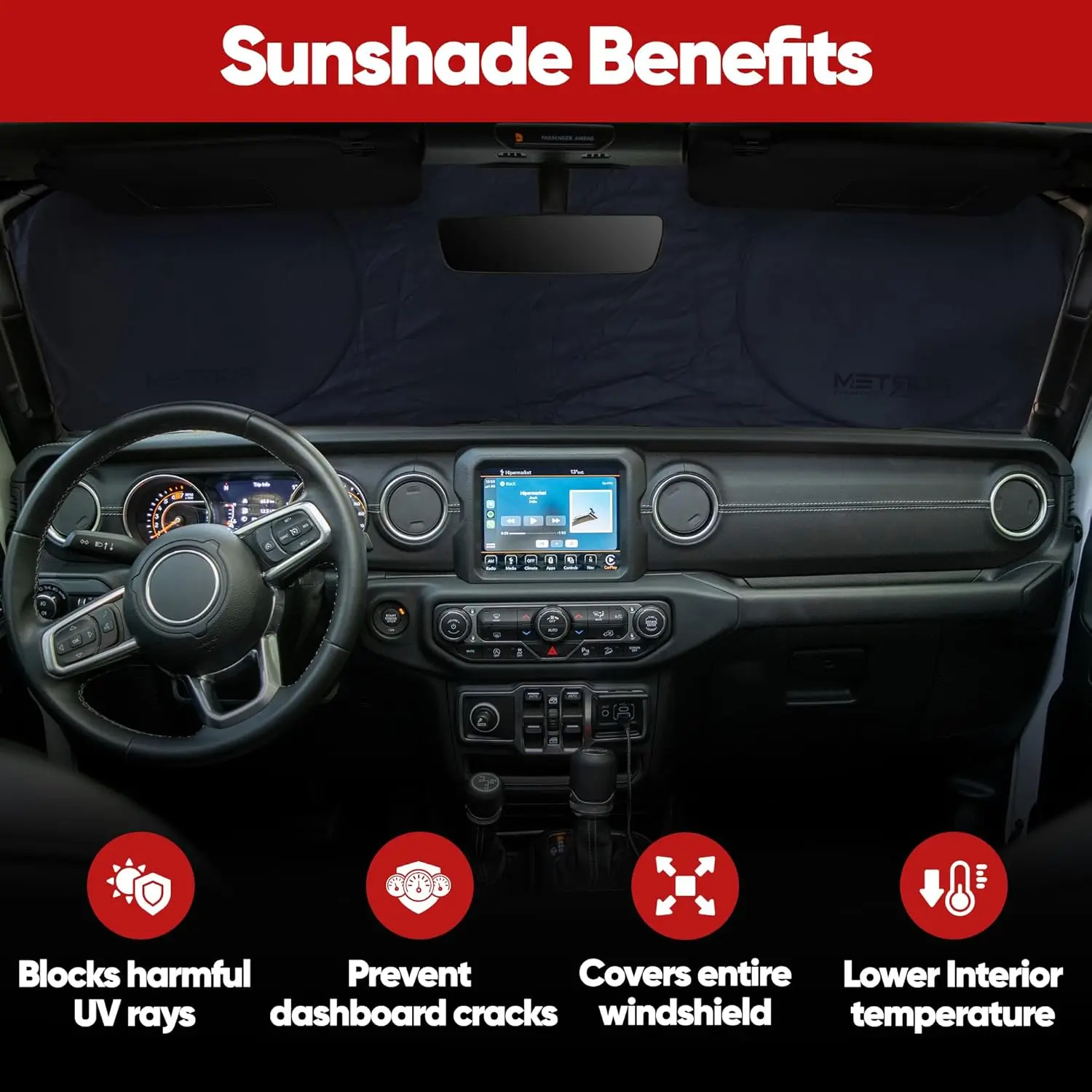 Parasol de coche para parabrisas, parasol reflectante para parabrisas, poliéster 240T, protección solar interior automotriz, calor definitivo