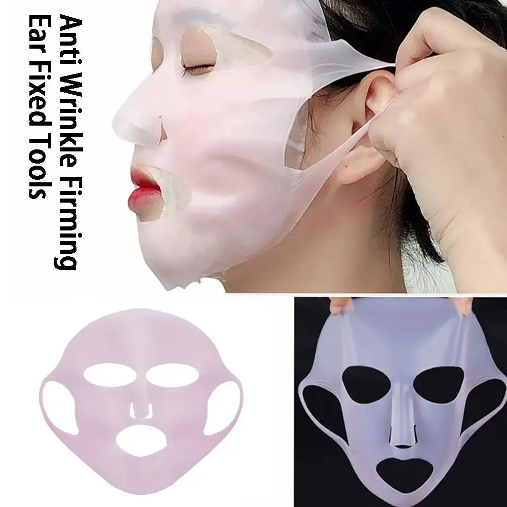1 Stück 3D Silikon Gesichtsmaske zur Feuchtigkeitspflege - Wiederverwendbar, Anti-Wasserverdunstung, Hautpflegeprodukt für Frauen
