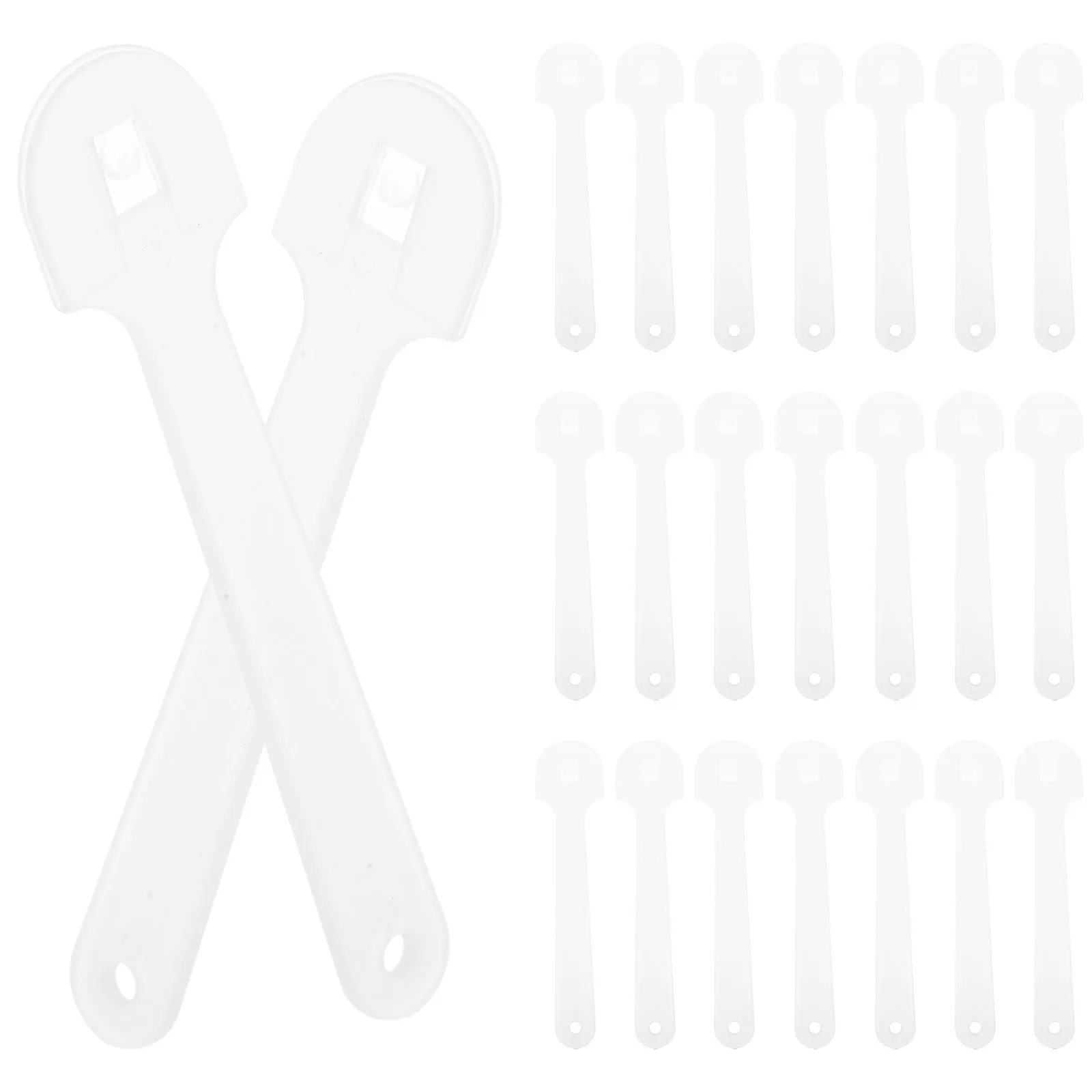 

50pcs Thickened DIY Fan Handles Plastic Sticks for Crafting Handmade Circular Fan Accessories Decor Craft Supplies